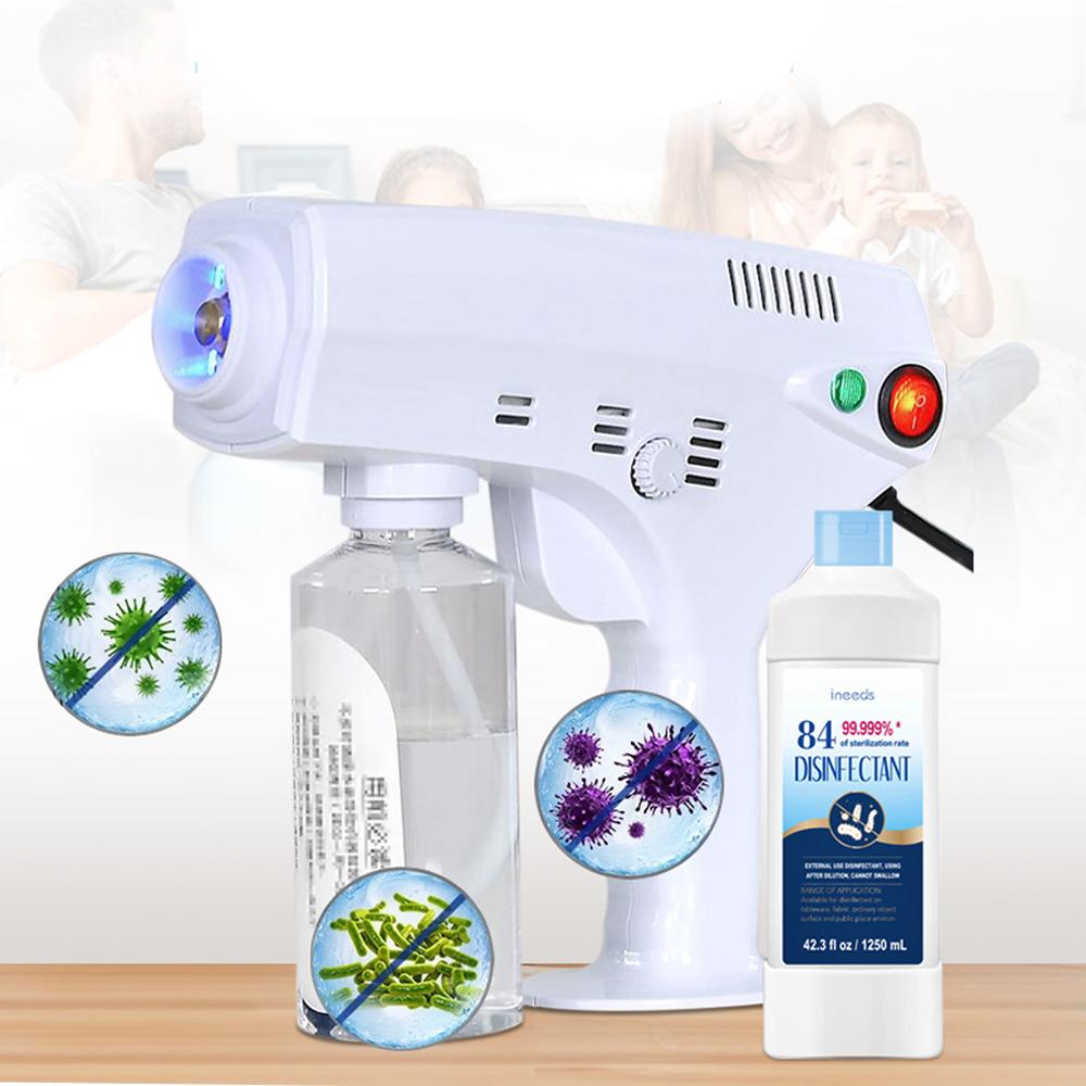 Портативный паровой пистолет Nano Steam Gun Hair Care Hydration Sprayer Hot Dyeing Care Blue Micro Mist Machine Spray Gun Hair Steamer Trigger