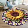 Коврик для пола из диатомовой земли Yousheng, 3D узор подсолнуха, плюшевый, быстросохнущий, нескользящий, впитывающий коврик для ванной, супервпитывающий коврик для пола