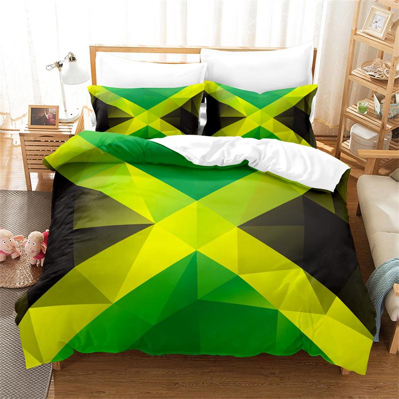 Пододеяльник с цветными звездами, комплект из 3 предметов, комплект постельного белья 3D, модный мягкий комплект постельного белья из микрофибры размера King Size, комплект постельного белья для двуспальной кровати