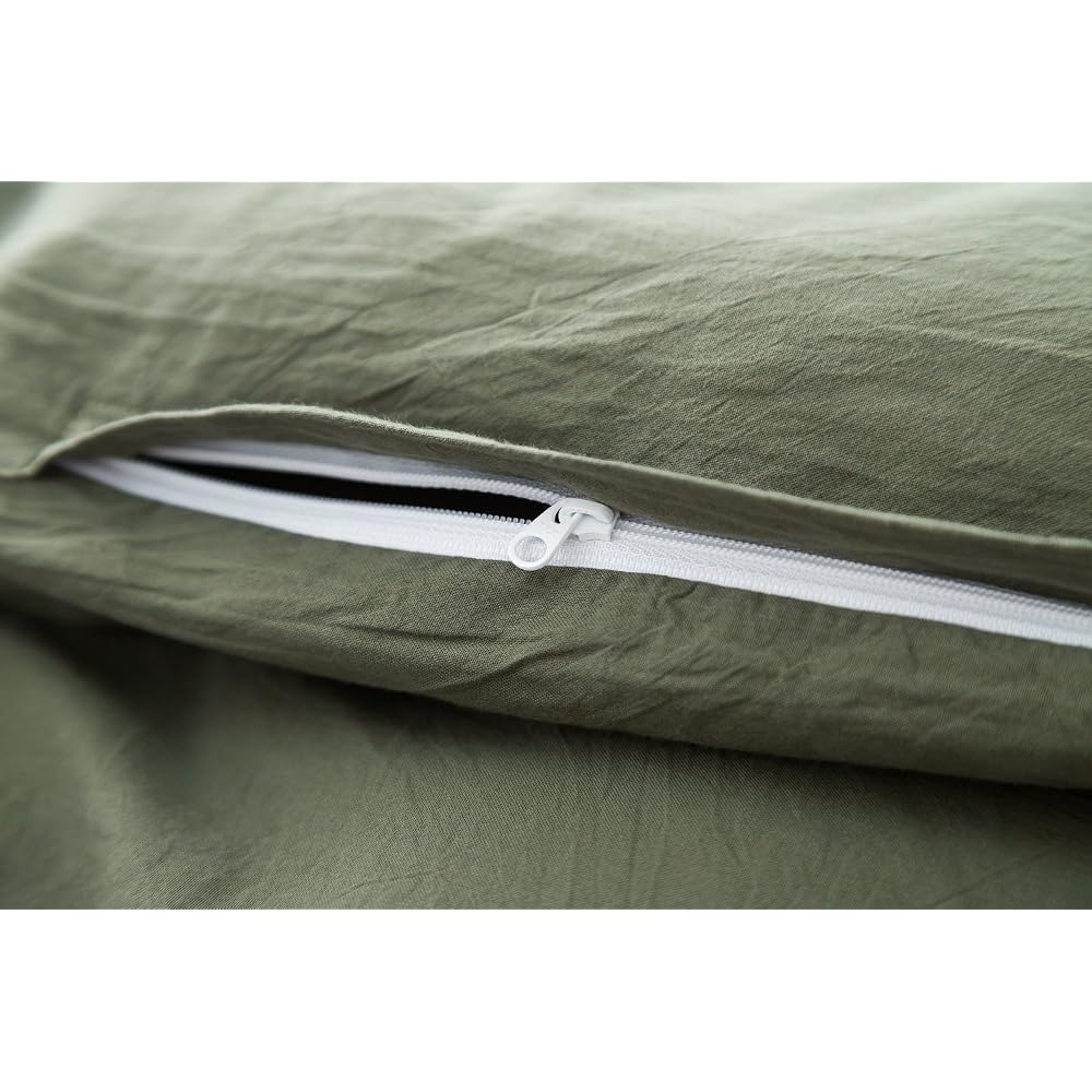 [Double Duvet Cover - Sold Separately] Organic Cotton 190x210cm Duvet Cover, 100% Washed Cotton,