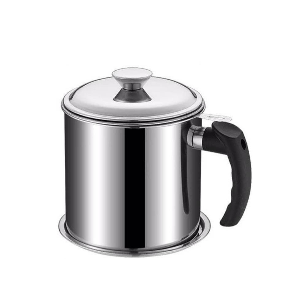 Контейнер для масла из нержавеющей стали 1,8 л, сетчатый фильтр для масла, кухонный жироулавливающий фильтр, масляный жир