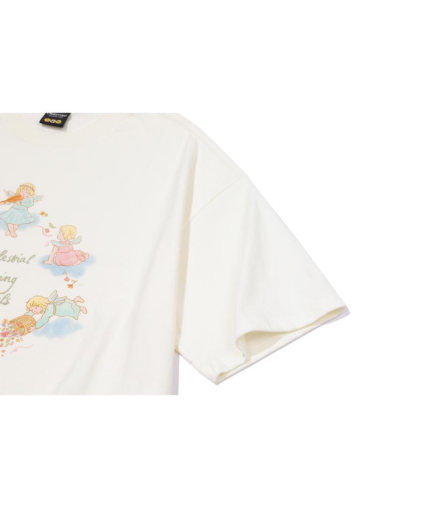 CPGN STUDIO Dtp Angels Short-Sleeve T-Shirt Cream