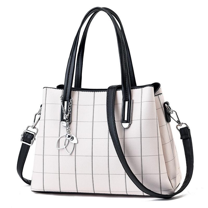 2023 New Fashion Plaid Tote Bag Large Capacity Women Casual Shoulder Crossbody Bag