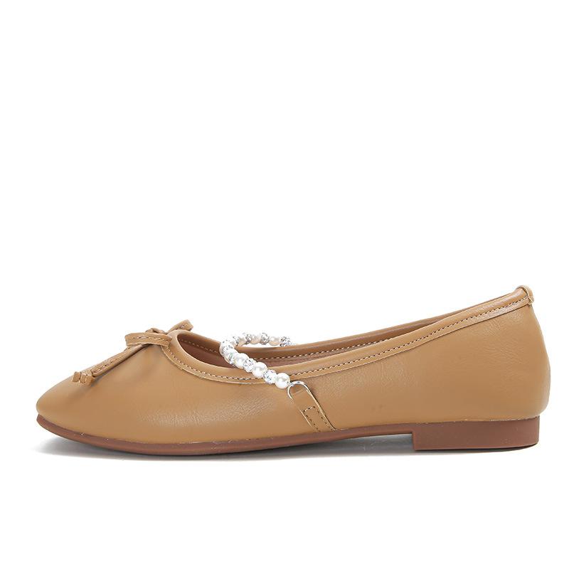 Мягкие туфли на плоской подошве в стиле ретро, французские туфли на плоской подошве с бантом, женские летние новые балетки с бриллиантовым поясом, туфли Мэри Джейн