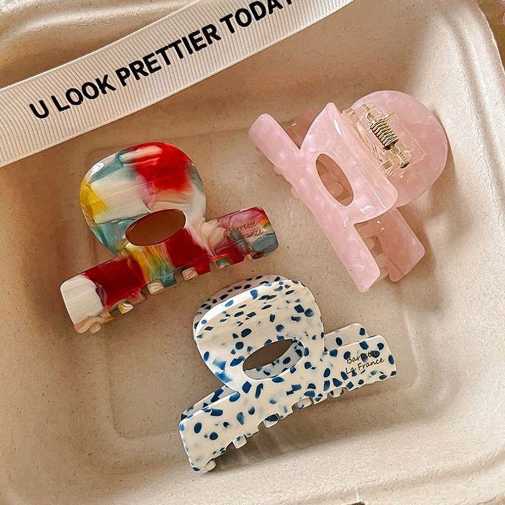 Small Hair Claw Clip French Ponytail Holder Vintage Shark Clip  for Women