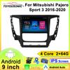 Для Mitsubishi Pajero Sport 3 2016-2020 Навигация GPS Android Автомагнитола Мультимедийный Плеер Стерео wifi+4G Carplay Авто Видео