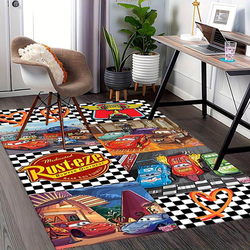 1pc Cars Movie Poster Collage Carpet Rug for Bedroom Living Room Decor Sofa Home Game Area Rug Non-slip Floor Mat. D0730057