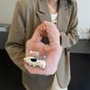 Плюшевая маленькая сумка для щенка женская сумочка Французский новый ведро-сумка из искусственного меха Модный иностранный стиль Корейская мультяшная сумка-ведро