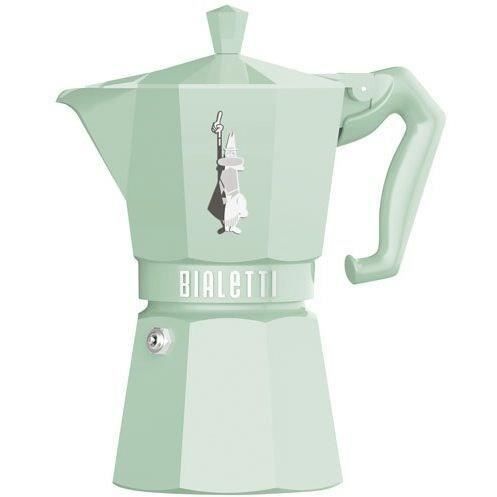 Cafetière Italienne - BIALETTI - MOKA Exclusive - 6 Tasses - Vert Pastel - Aluminium