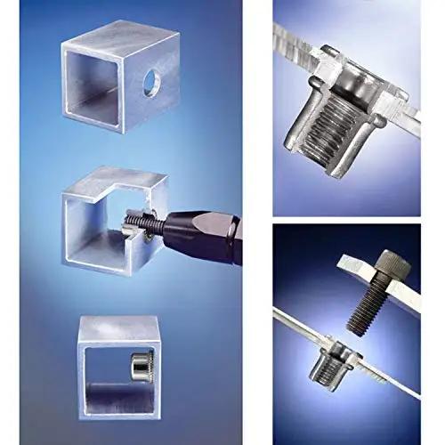 10 шт. M3 M4 M5 M6 M8 M10 M12 Алюминиевая гайка-заклепка с плоской головкой Резьбовая вставка Набор гаек-заклепок Гайка