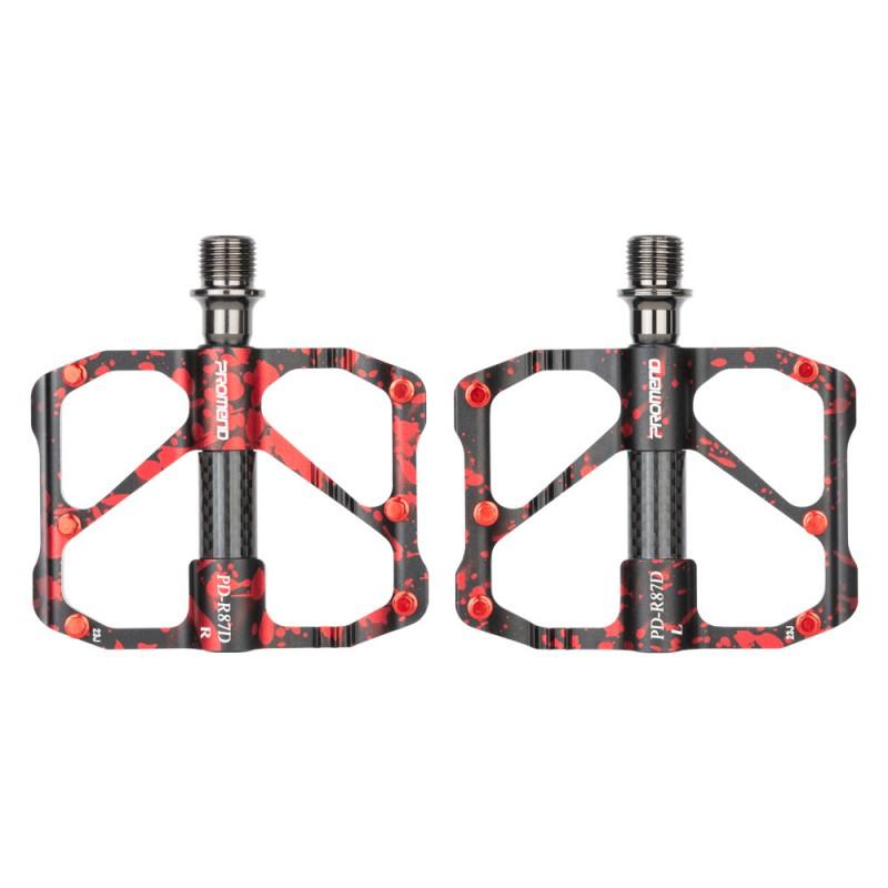 Aluminum Bicycle Pedals With Carbon Fiber Shaft 3 Sealed Bearings Mountain Road Bikes