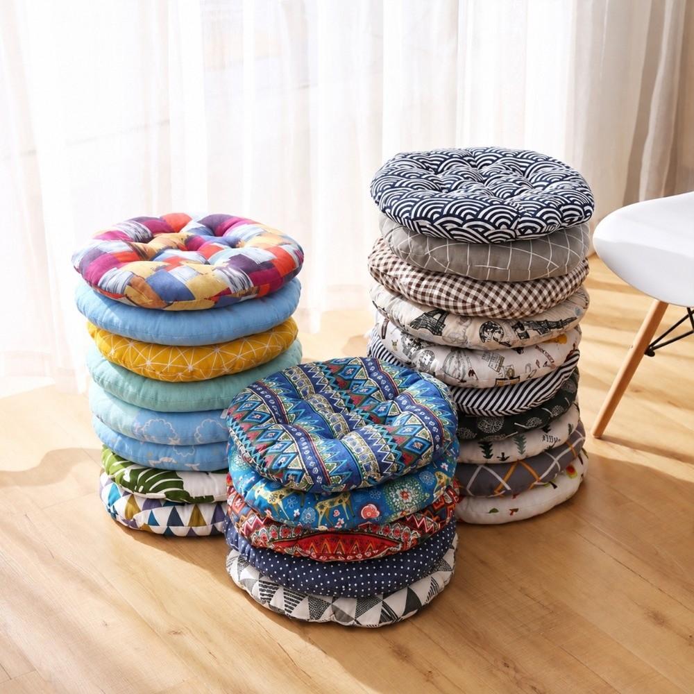 Thick Round Chair Cushion 30×30cm Fabric Seat Cushion Soft Seat Pad Dining Chair