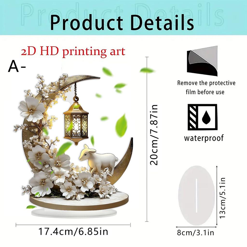 1 шт. Настольное украшение в форме месяца Спящий барашек Декор для дома Подарок для девочек - Милый ночной декор для спальни
