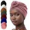 Thickened Wrapped Flower Turban Stylish Ethnic Style Headscarf Versatile Headwrap