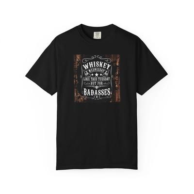 Унисекс футболка Whiskey, окрашенная в готовом виде, Повседневная футболка, Футболка с принтом
