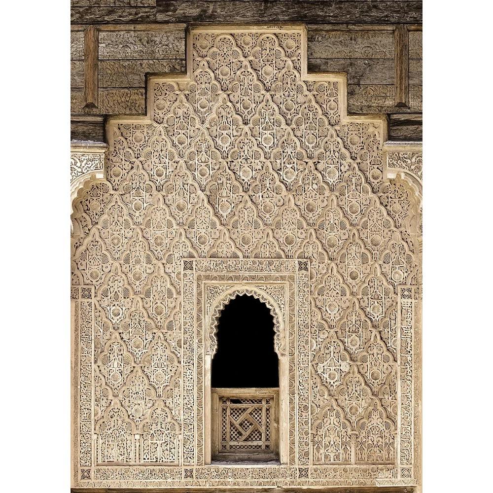 Moroccan Door Arab Canvas Print Islamic Muslim Wall Architectural Wall Art Poster for Living Room Bedroom Eid Al-Fitr Home Decor