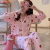 Весенняя женская пижама, семейный комплект одежды, японская и корейская милая пижама для девочек, брюки с длинным рукавом, семейная одежда
