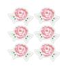 3D Stickers 4cm - Romantic Rose with White Outline