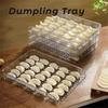 Rectangular Dumpling Tray Large Capacity Dumpling Box Practical Dumpling Cover Plate  Refrigerator