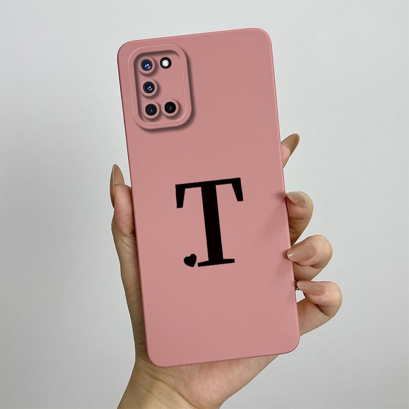 Чехол для OPPO A52 A72 A92 CPH2061 CPH2067 CPH2059 CPH2069 Чехол для телефона Милые начальные буквы Квадратный Ударопрочный Силиконовая задняя крышка