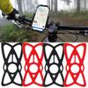 Elastic Silicone Phone 4/2pcs Holder X Web Grip Phone Mount Band Rubber Motorcycle Bike Cycling Navigation Phone Fixed Strap New