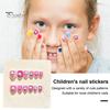 12 шт. детские накладные ногти с героями мультфильмов, милый рождественский тематический узор, тисненый пресс на ногтях, самоклеящиеся накладные ногти, художественное украшение «сделай сам»