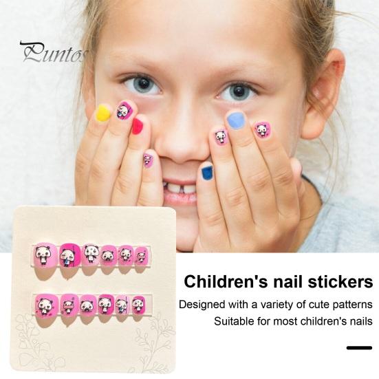 12 шт. детские накладные ногти с героями мультфильмов, милый рождественский тематический узор, тисненый пресс на ногтях, самоклеящиеся накладные ногти, художественное украшение «сделай сам»