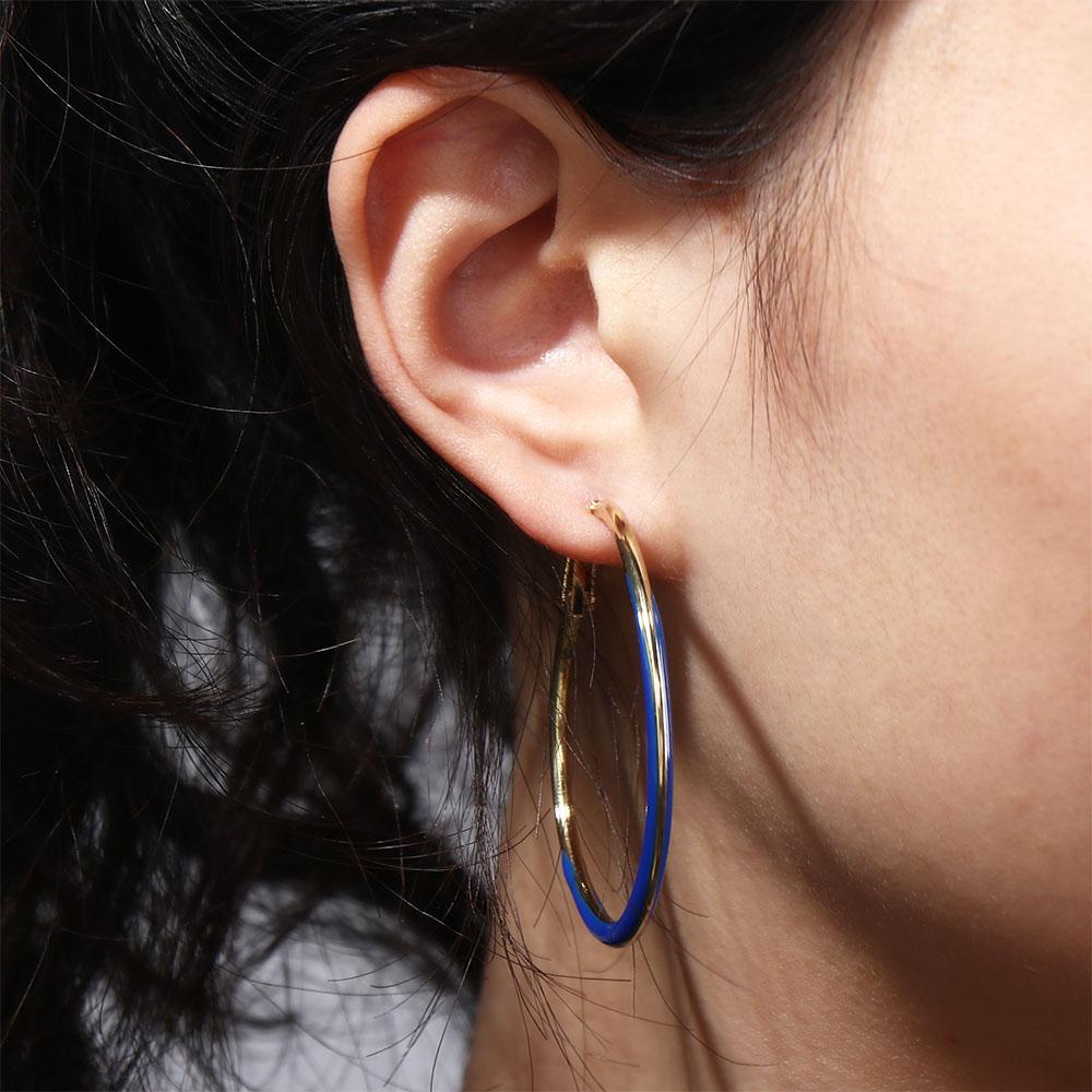 Серьги Pure Sweet Drip Glaze Large Circle Earrings Trendy Big Hoop Earring Female