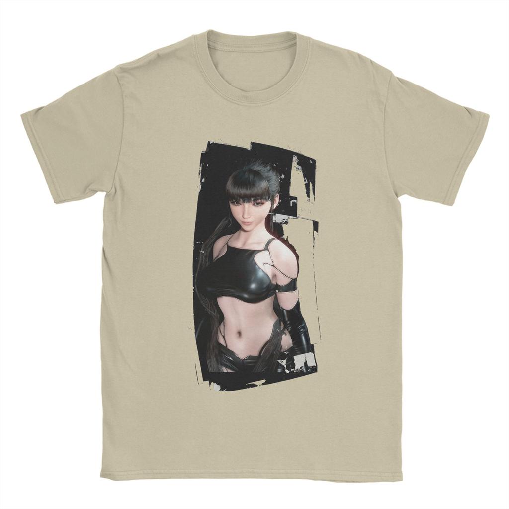 Винтажная футболка Stellar Blade gameart Мужская с круглым вырезом Хлопковые футболки Футболки с коротким рукавом Топы Подарок на день рождения