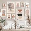 Abstract Lines Art Prints Boho Plant Leaves Wall Pictures Beige Posters Nordic Modern Canvas Painting Living Room Decor Painting