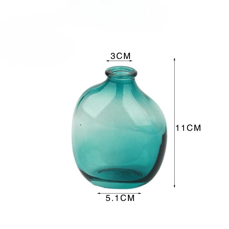 Nordic Transparent Glass Vase Small Irregular Hydroponic Vases Fresh Flowers Green Plants Flower Arrangement Ornaments