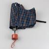 Compact Portable Three-Fold Plaid Umbrella