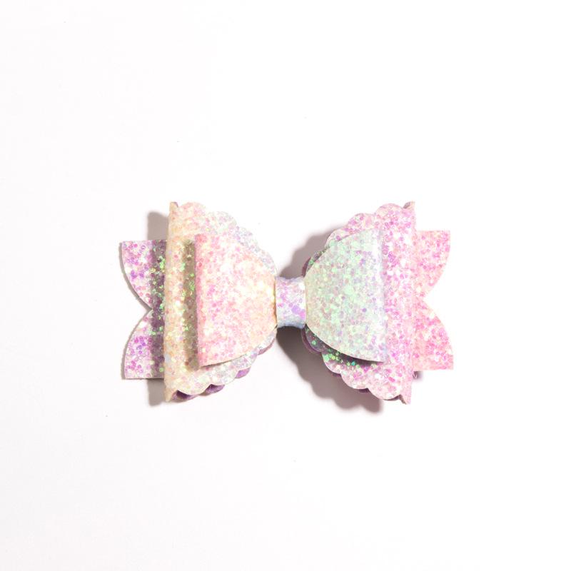 Gradient Glitter Butterfly Bow Hair Clip - Fairy Princess Style for Girls