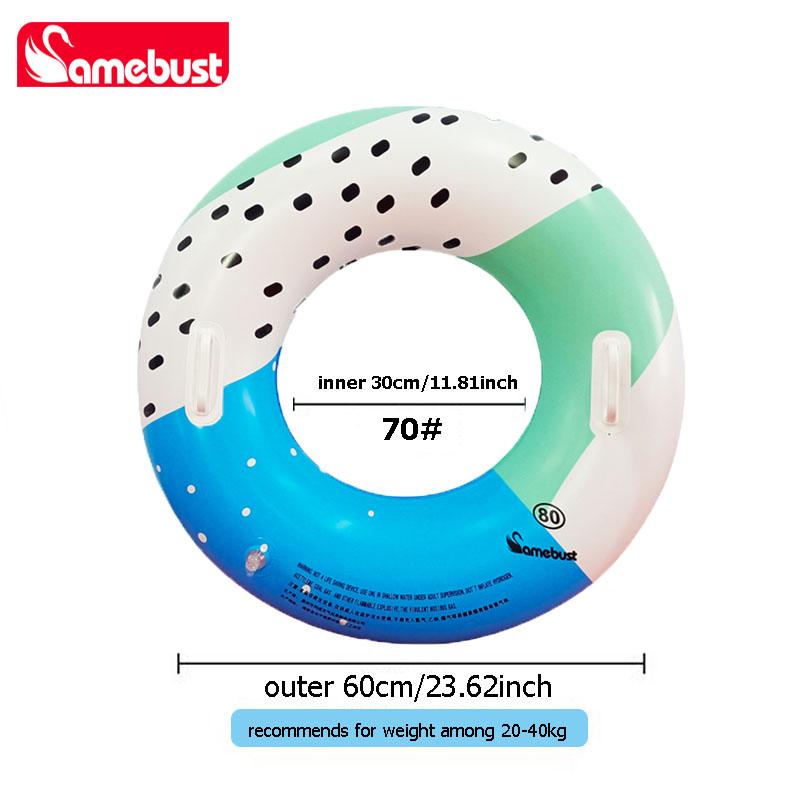 Camebust Три-воздушных подушки плавательный круг для взрослых надувной спасательный круг большой плавающий круг Macaron взрослый круг для начинающих плавательные трубки