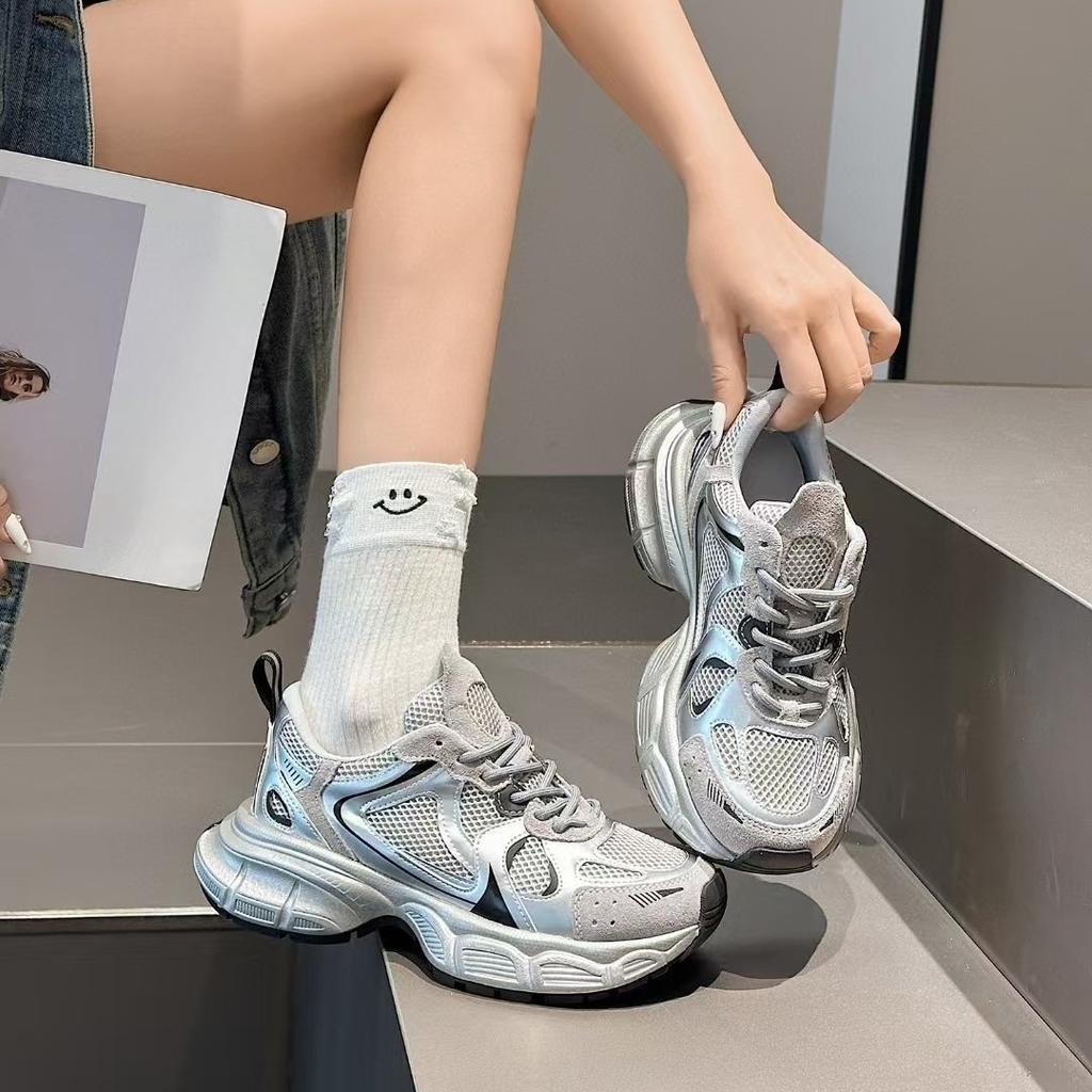 Папины кроссовки, Новая повседневная обувь для женщин, Универсальная спортивная обувь на толстой подошве, Кроссовки для бега