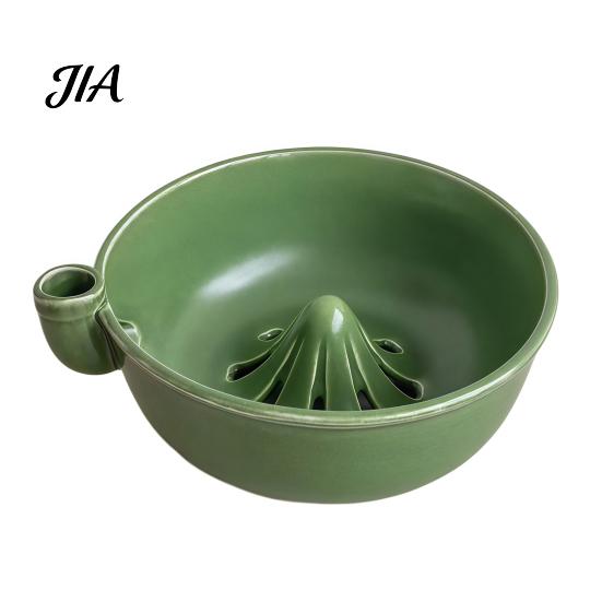 Food Prep Bowl with Integrated Drain Ceramic Berry Self Rinsing Drain, Vortex Automatic Drainable Fruit Serving Cleaning Colander, Efficient