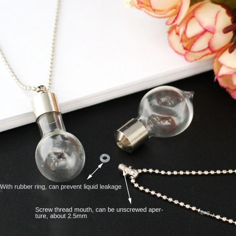 Ожерелье с заполняемым флаконом и цепочкой из шариков, ожерелье с подвеской в виде бутылки, новые ожерелья из стеклянных бутылок