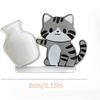 Creative Cat Refrigerator Magnet Acrylic Pet Hair Collector Fridge Magnet Vase Decor  Kitchen Use