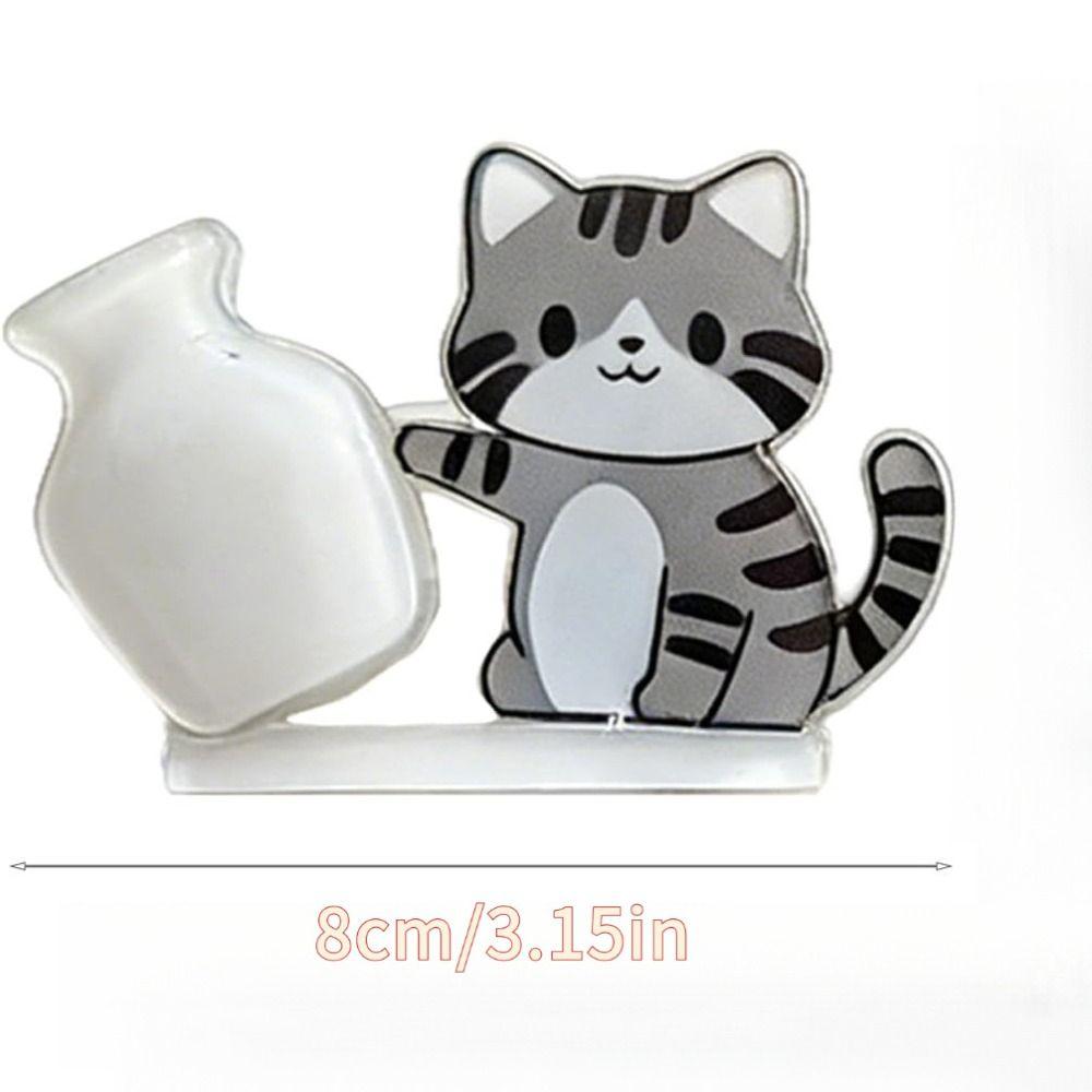 Creative Cat Refrigerator Magnet Acrylic Pet Hair Collector Fridge Magnet Vase Decor  Kitchen Use