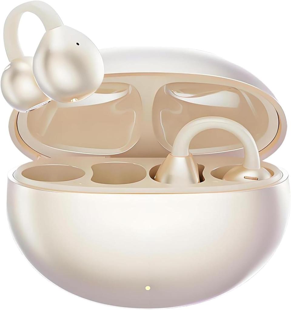 New Ear Clip Wireless Open Bluetooth Sound Low HD 50 Hours of IPX5 Lightweight Comfortable Automatic with Compatible with for and Work [2025 Model]