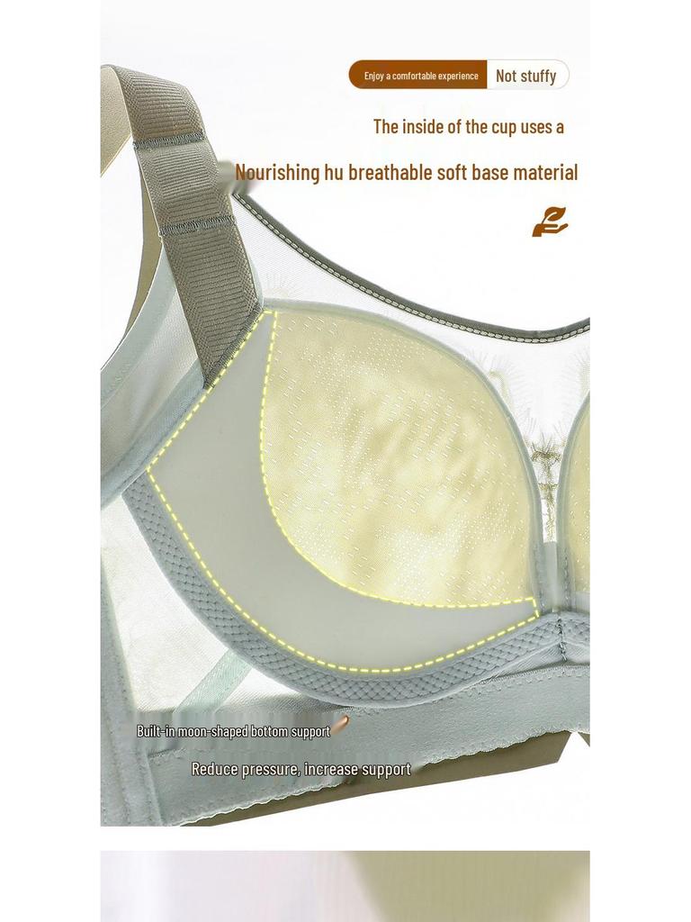Кружевной бюстгальтер-бандо, дышащий, тонкий, регулируемый, с большой чашкой CD