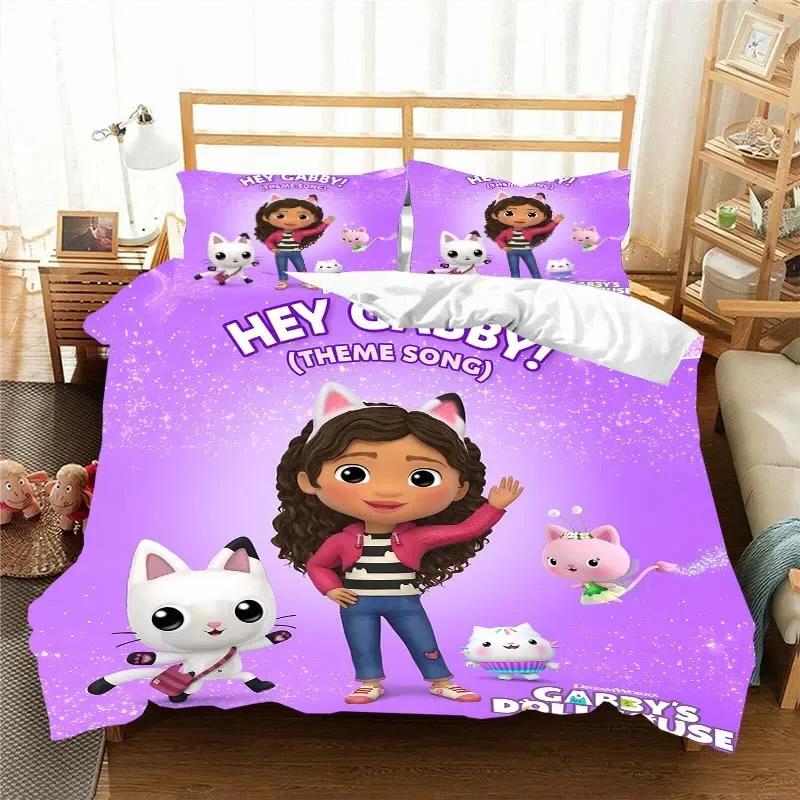 Комплект постельного белья Gabbys D-Dollhouse, пододеяльник, одеяло, односпальная кровать, двуспальная кровать, для детей, девочек и мальчиков, подарок, комплект постельного белья размера «king size»