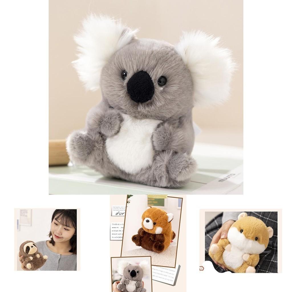 Очаровательные плюшевые игрушки-животные Панда, Коала, Ленивец, Хомяк, Альпака, Динозавр, Ткань из короткого плюша, Наполнитель из ПП хлопка, Декор для комнаты, Детский подарок