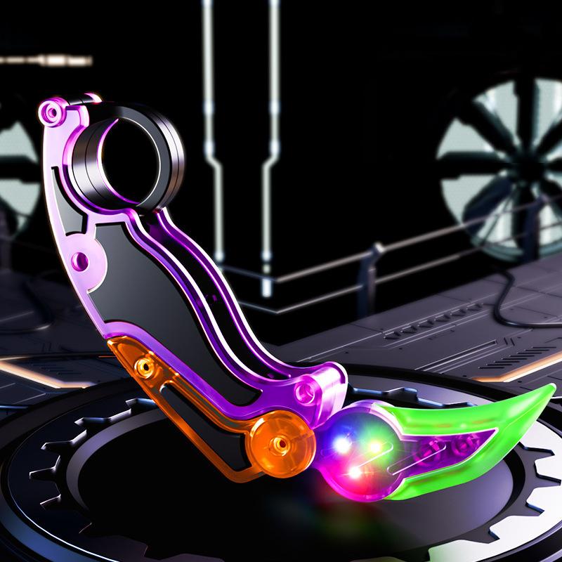 3D печатный гравитационный нож-коготь, игрушка для снятия стресса, бабочка, складной нож-коготь, светящийся нож-коготь, телескопическая вращающаяся игрушка