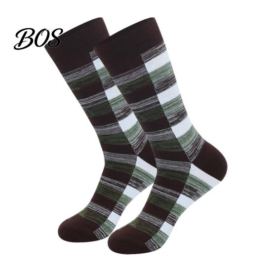 Comfortable Travel Socks Men's Retro Plaid Crew Socks, Thickened Combed Cotton Thermal Cold Weather Footwear Breathable Anti-Odor Athletic Casual for