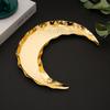 Gold Moon Design Handmade Storage Tray Fruit Cake Crafts Decorative Metal Pallet Creative Snack Plate Ornaments Festival Supplies