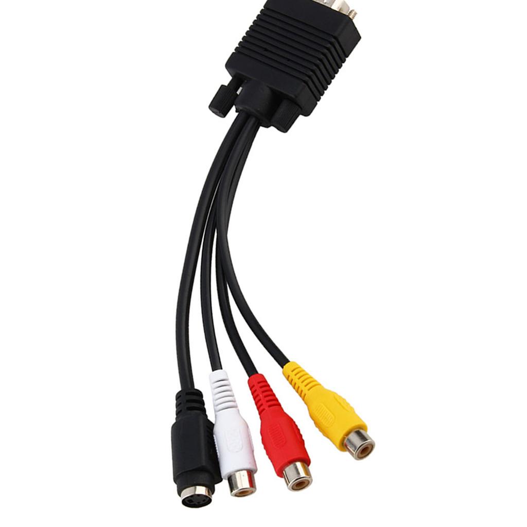 VGA SVGA в S Video 3 RCA AV TV адаптер конвертер соединительный кабель для ПК ноутбука