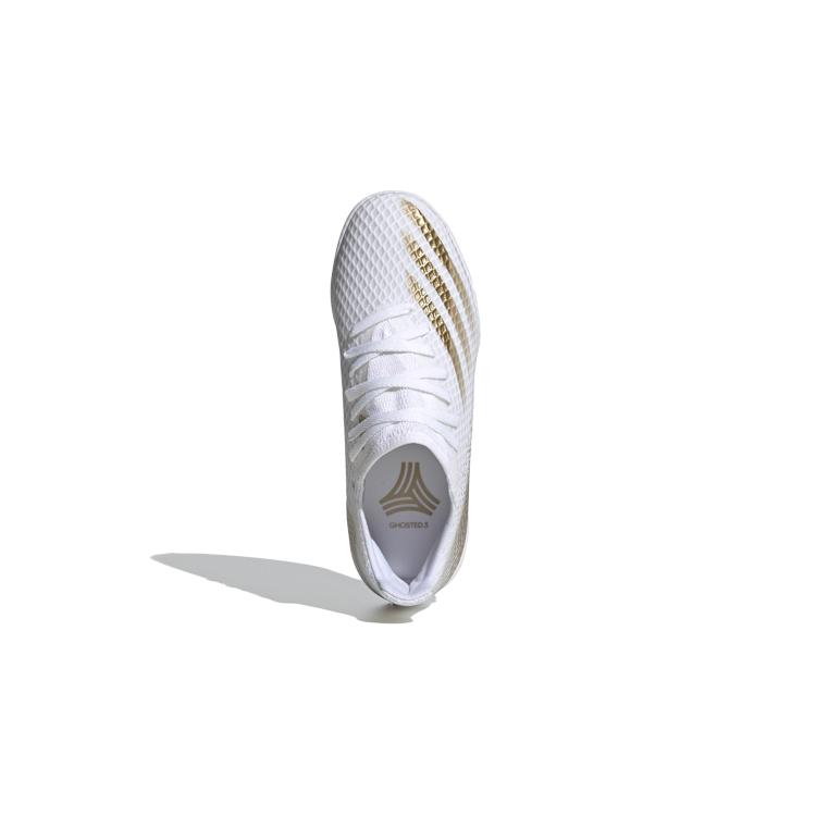 adidas X GHOSTED Нескользящие Низкие Детские Футбольные Бутсы Бело-Желтые Детские EG8225