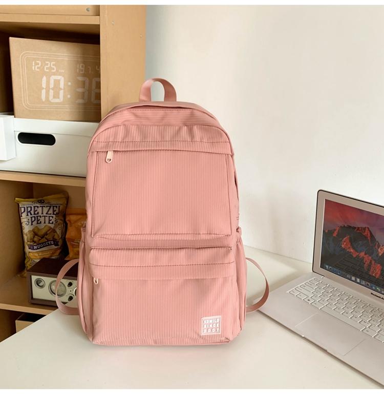 Женская однотонная школьная сумка, рюкзак для школьников младших классов, большой вместительный компьютерный рюкзак