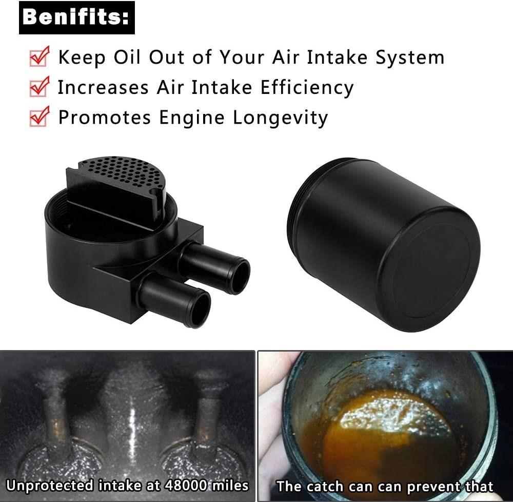 Алюминиевый резервуар для сбора масла с силиконовым шлангом радиатора для BMW N54 335i 135i E90 E92 E82 2006-2010 черный